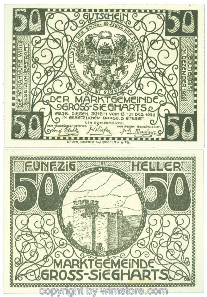 Gross-Siegharts, J00297d, 50 Heller; -1