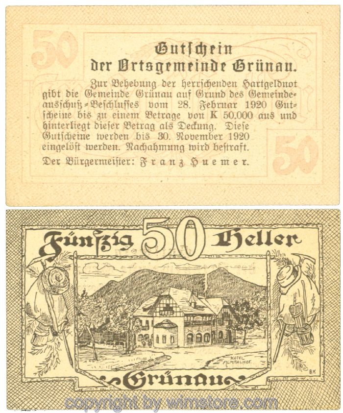 Grünau, J00300b, 50 Heller; 1