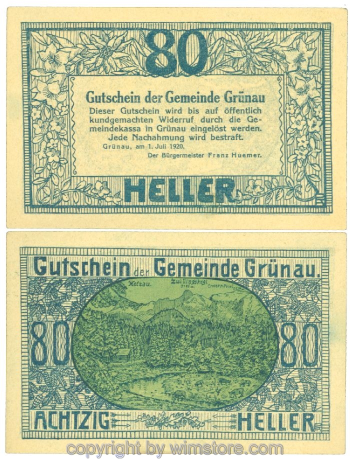Grünau, J00300b, 80 Heller; 1