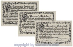 Grünbach b. Freistadt, J00302, Serie 20, 50, 80 Heller; 1