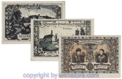 Grünbach b. Freistadt, J00302, Serie 20, 50, 80 Heller; 1