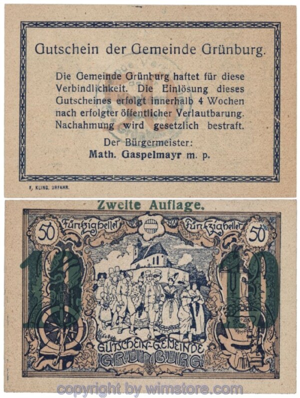 Grünburg, J00303SIIa, 10 Heller; 1