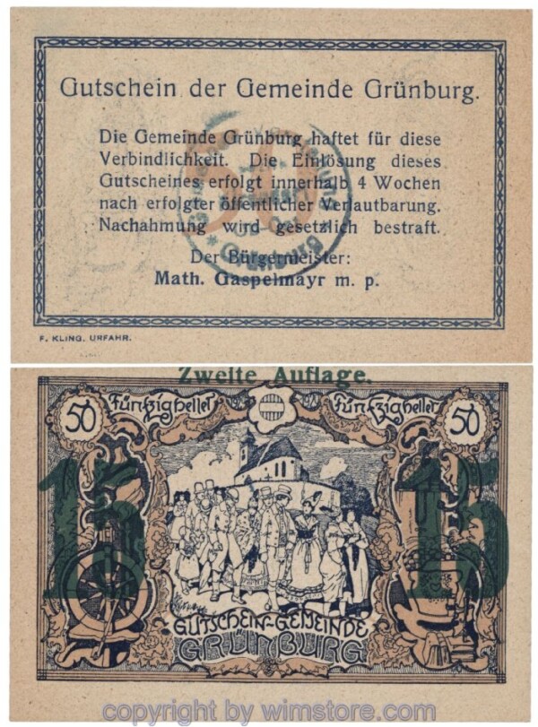 Grünburg, J00303SIIa, 15 Heller; 1