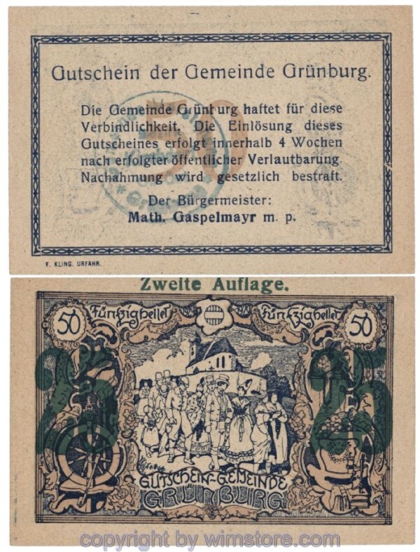 Grünburg, J00303SIIa, 25 Heller; 1