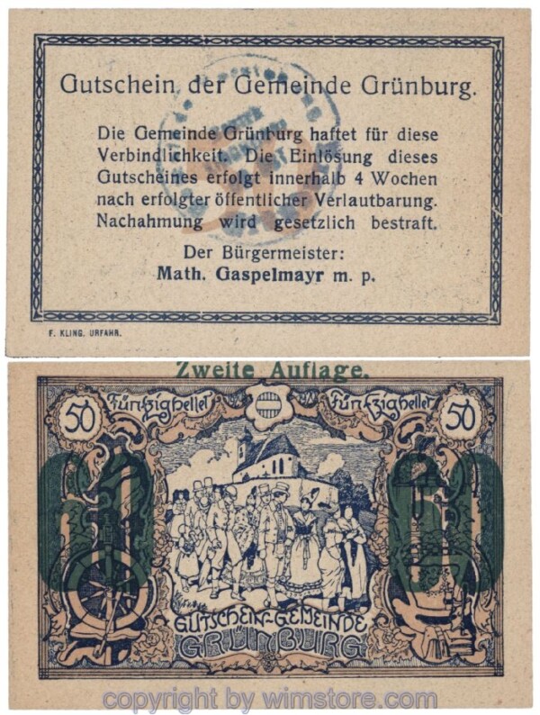 sn105654 Grünburg, J00303SIIa, 60 Heller; 1