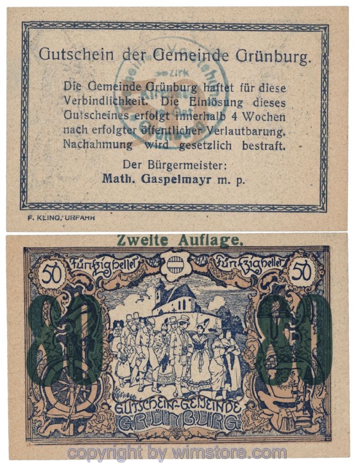 Grünburg, J00303SIIa, 80 Heller; 1