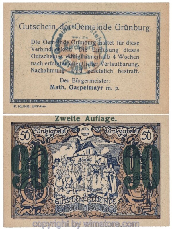Grünburg, J00303SIIa, 90 Heller; 1