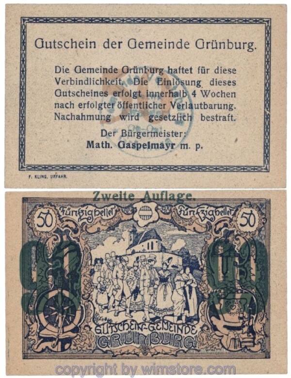 Grünburg, J00303SIIa, 99 Heller; 1