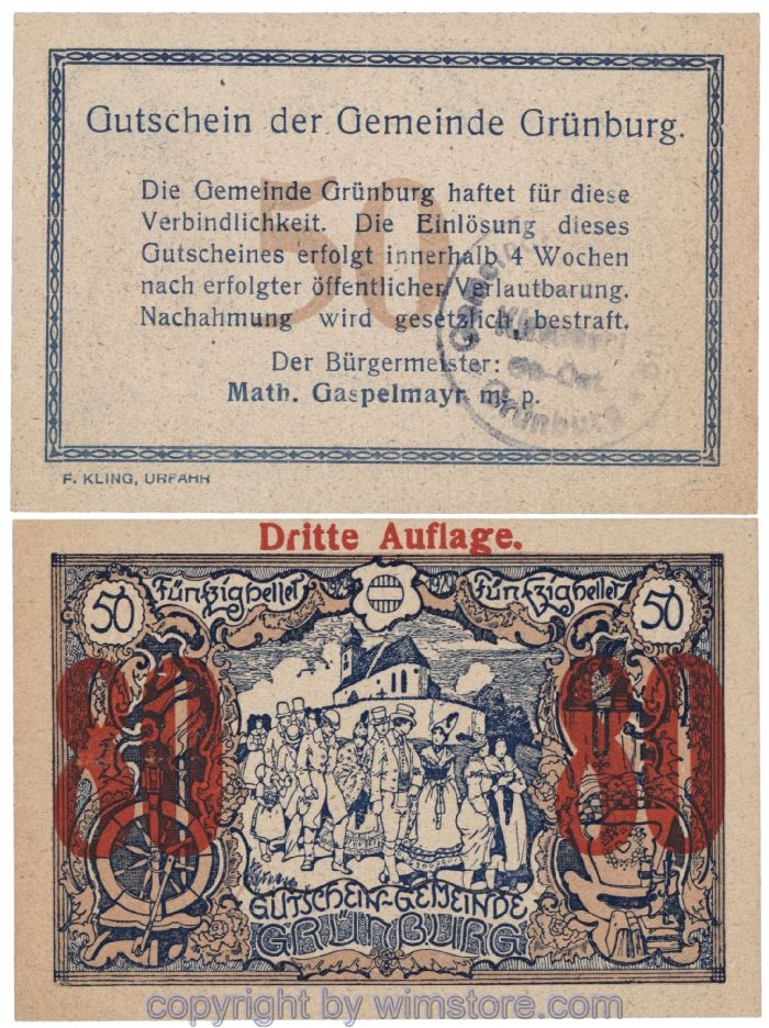 Grünburg, J00303SIIb, 80 Heller; 1