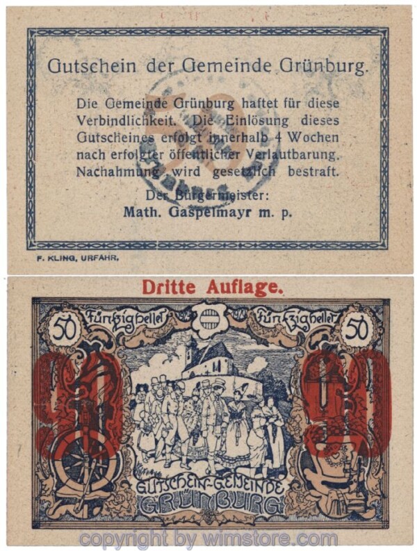 Grünburg, J00303SIIb, 90 Heller; 1