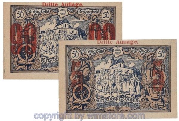 Grünburg, J00303SIIb, Serie 5 - 99 Heller; 1