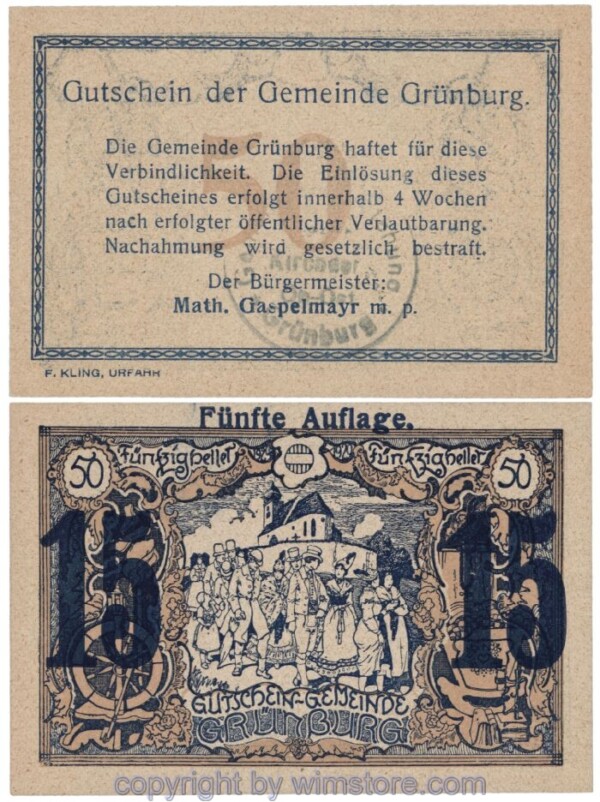 Grünburg, J00303SIId, 15 Heller; 1