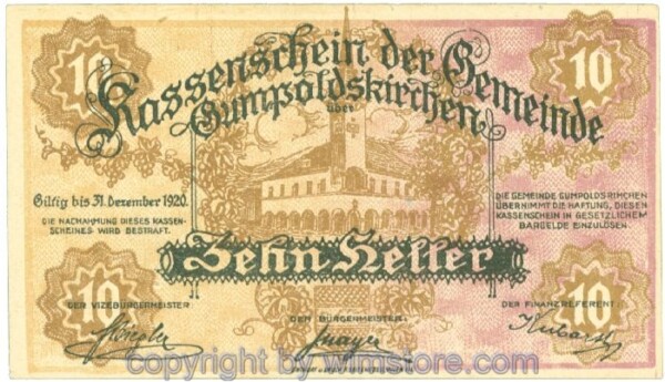 Gumpoldskirchen, J00308a, 10 Heller; 2