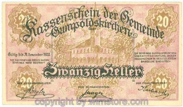 Gumpoldskirchen, J00308a, 20 Heller; 1-