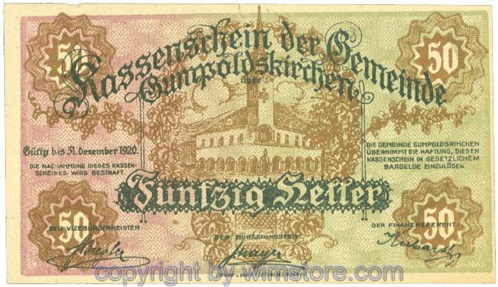Gumpoldskirchen, J00308a, 50 Heller; 1