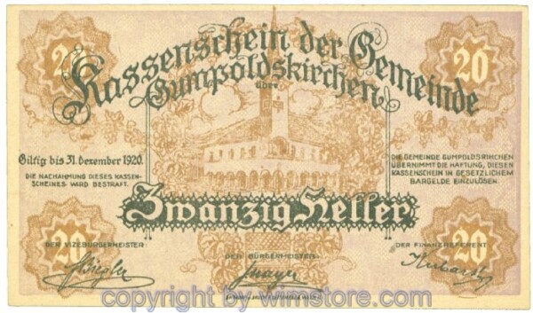 Gumpoldskirchen, J00308ax, 20 Heller; 1-