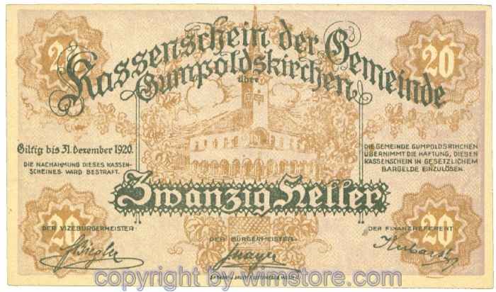 Gumpoldskirchen, J00308ax, 20 Heller; 1-