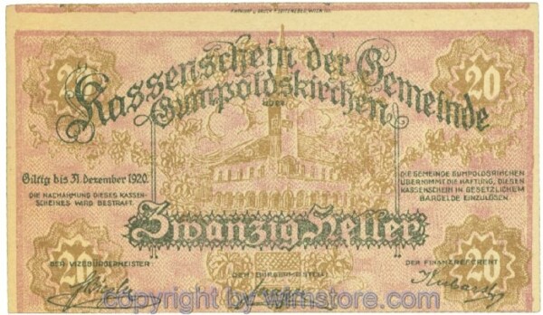 Gumpoldskirchen, J00308ax, 20 Heller; 1-