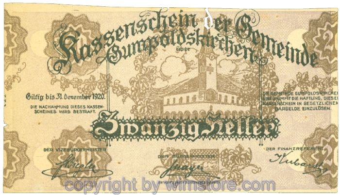 Gumpoldskirchen, J00308ax, 20 Heller; 1-