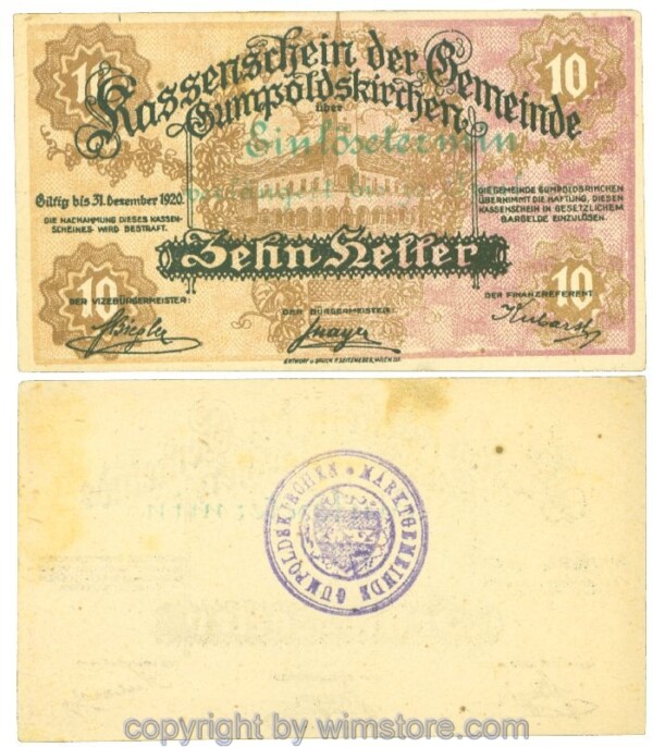Gumpoldskirchen, J00308b1, 10 Heller; 1-