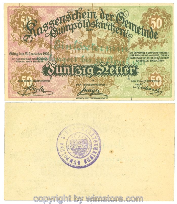 Gumpoldskirchen, J00308b1, 50 Heller; 2