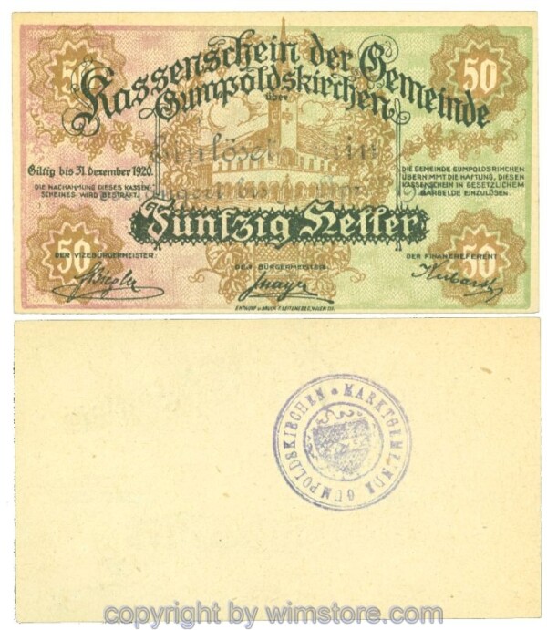 Gumpoldskirchen, J00308b3, 50 Heller; 1-