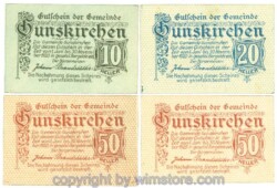 Gunskirchen, J00309Ia, Serie 10, 20, 50, 50 Heller; 1