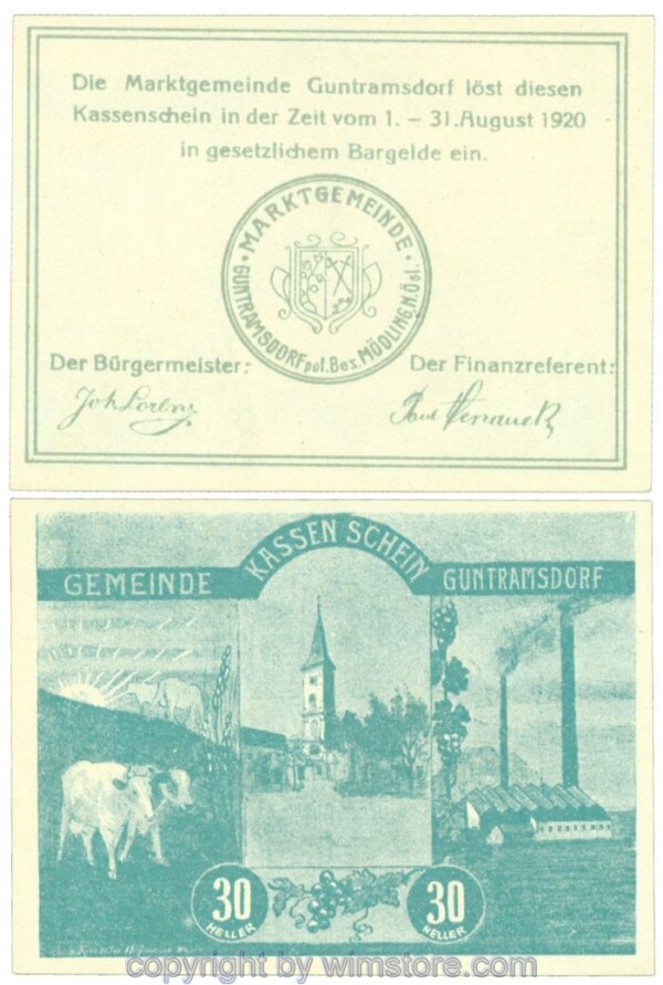 Guntramsdorf, J00310a, 30 Heller; 1