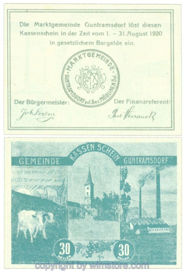 Guntramsdorf, J00310a, 30 Heller; 1-