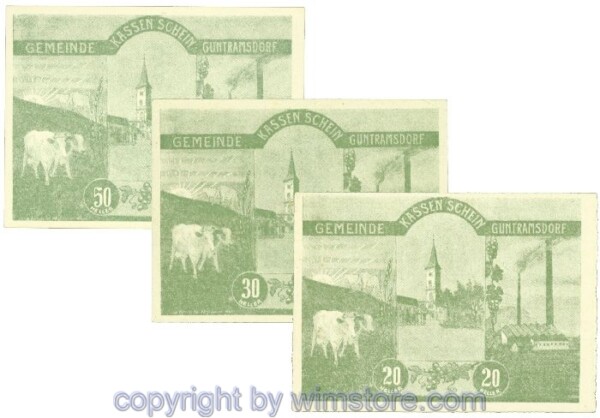 Guntramsdorf, J00310e, Serie 20, 30, 50 Heller; 1