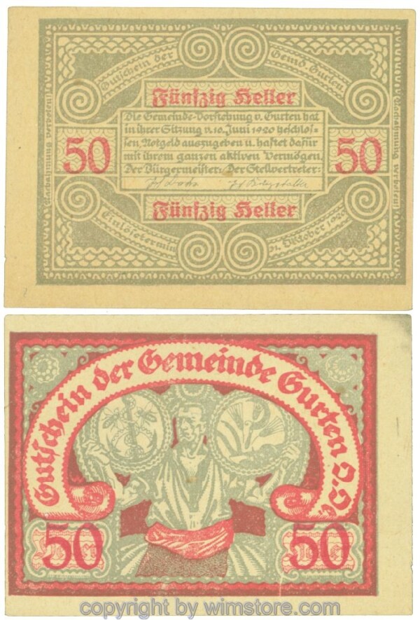 Gurten, J00312c18, 50 Heller; 1