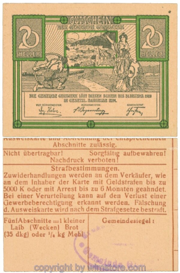 Gusswerk, J00313b, 20 Heller; 1