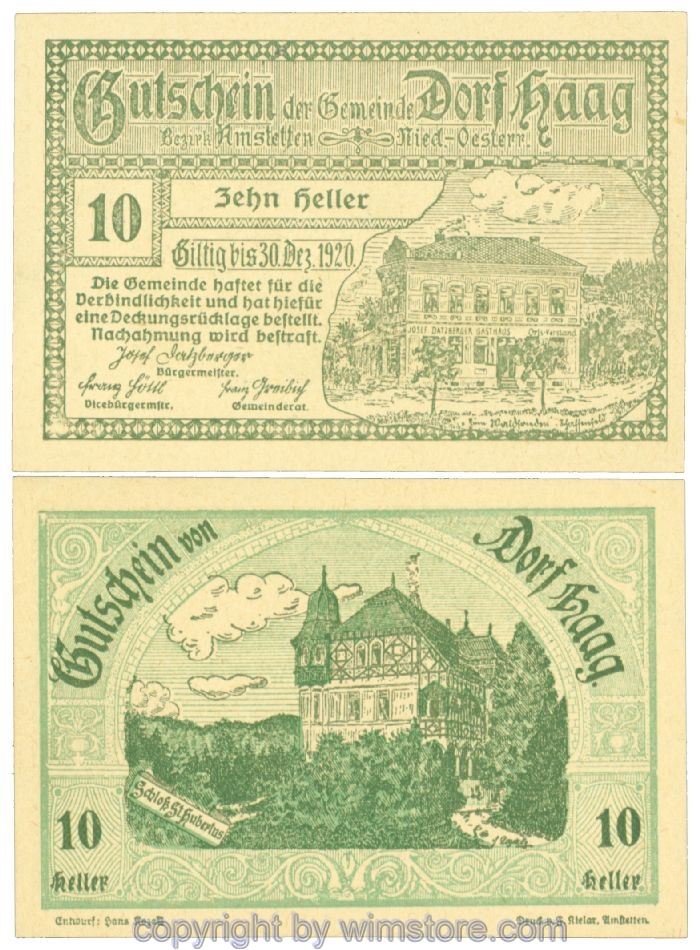 Haag (Dorf), J00317c, 10 Heller; 1