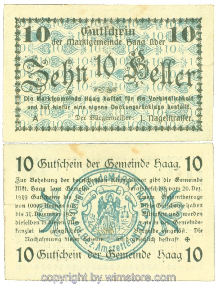 Haag (Markt), J00318Id, 10 Heller; 2