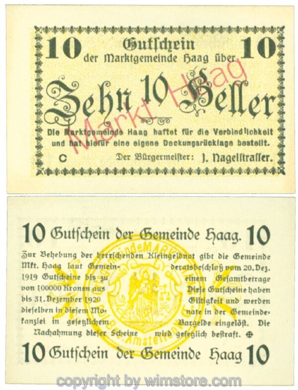 Haag (Markt), J00318IIa, 10 Heller; 1