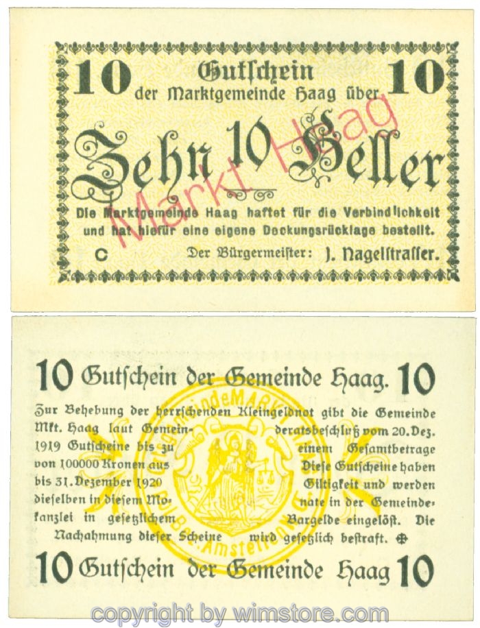 Haag (Markt), J00318IIa, 10 Heller; 1
