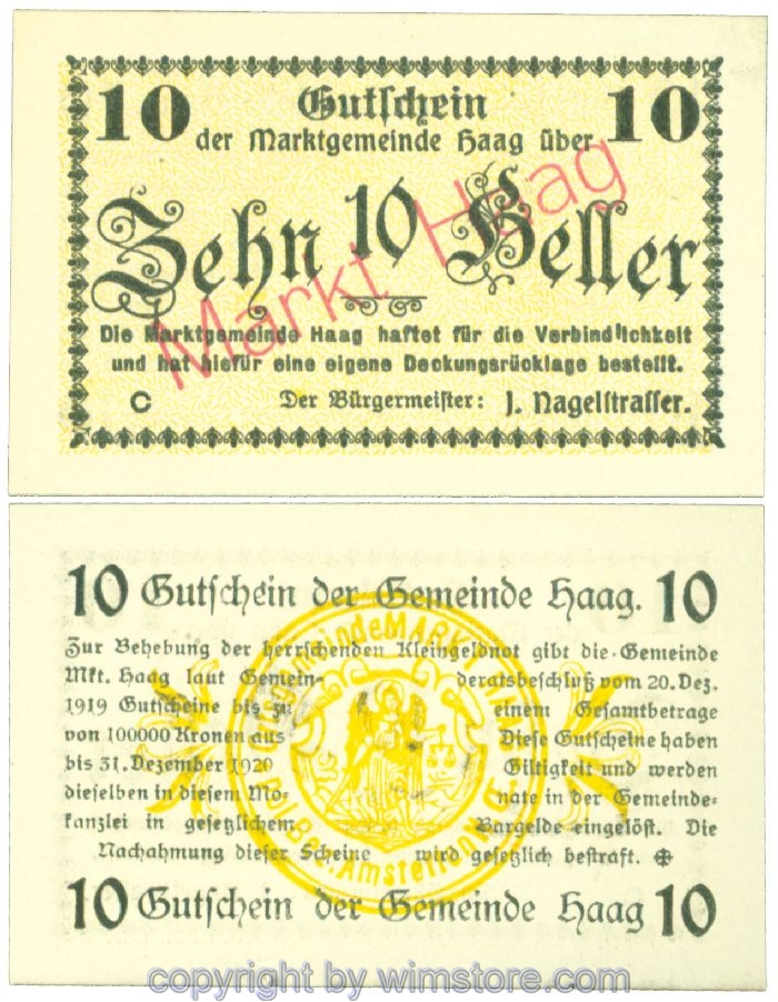 Haag (Markt), J00318IIb, 10 Heller; 1