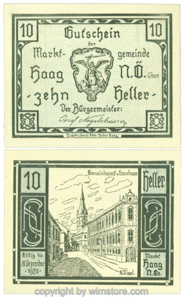 Haag (Markt), J00318IV1e, 10 Heller; 1