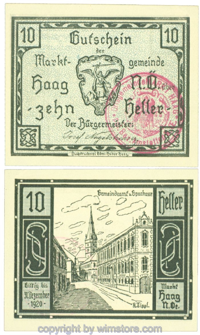 Haag (Markt), J00318IV1e, 10 Heller; 1