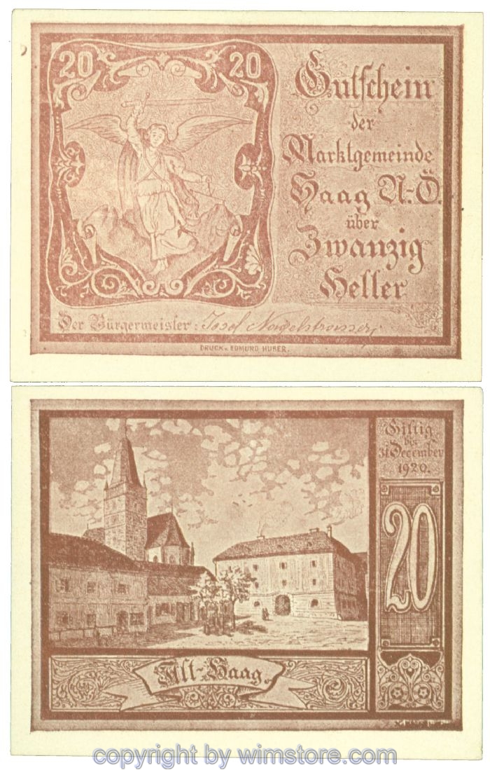 Haag (Markt), J00318IV2c, 20 Heller; 1