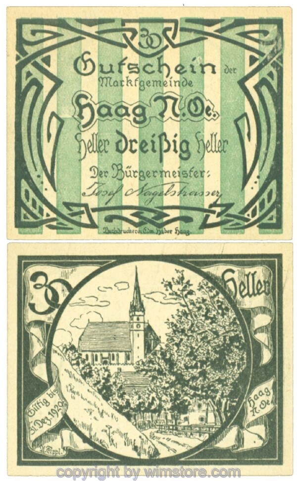 Haag (Markt), J00318IV3a, 30 Heller; 1