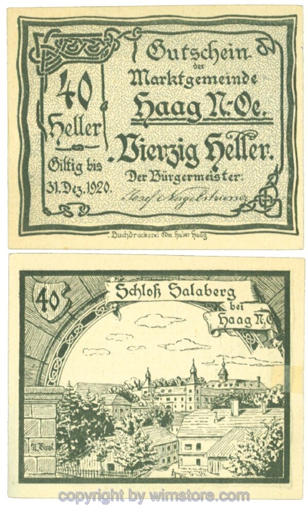 Haag (Markt), J00318IV4a, 40 Heller; 1-