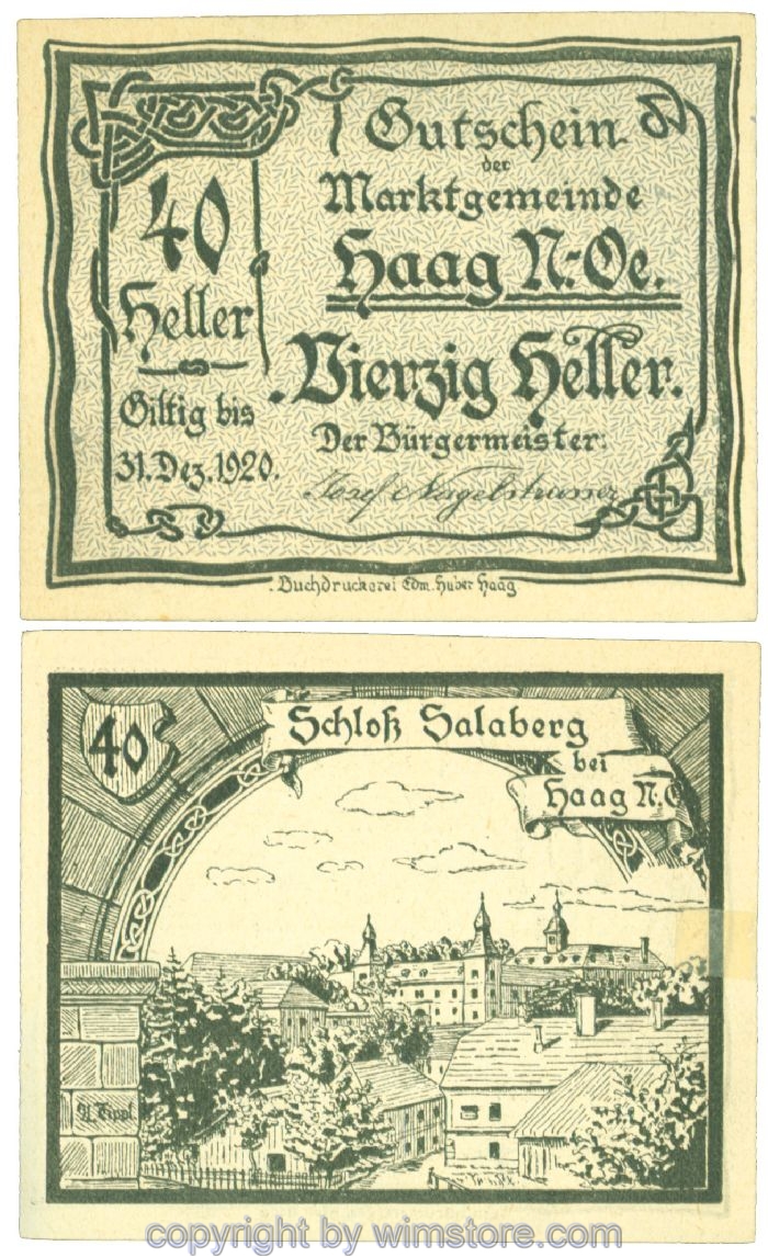 Haag (Markt), J00318IV4a, 40 Heller; 1-