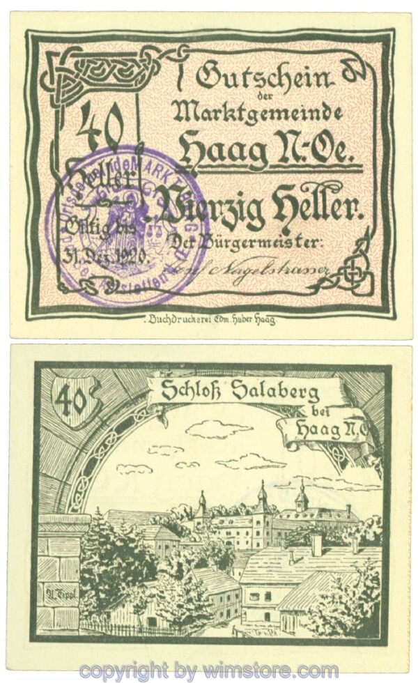 Haag (Markt), J00318IV4b, 40 Heller; 1