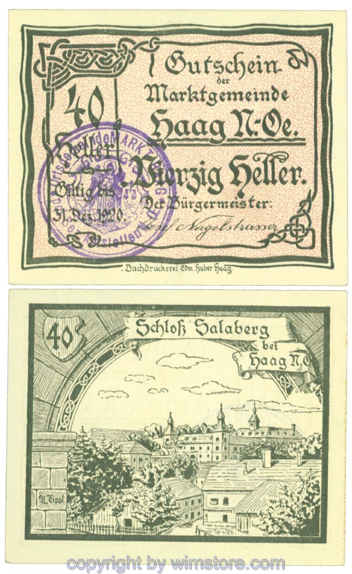 Haag (Markt), J00318IV4b, 40 Heller; 1