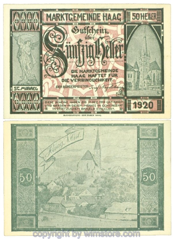 Haag (Markt), J00318IV5b, 50 Heller; 1-