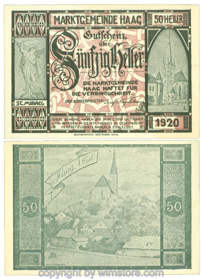Haag (Markt), J00318IV5b, 50 Heller; 1-