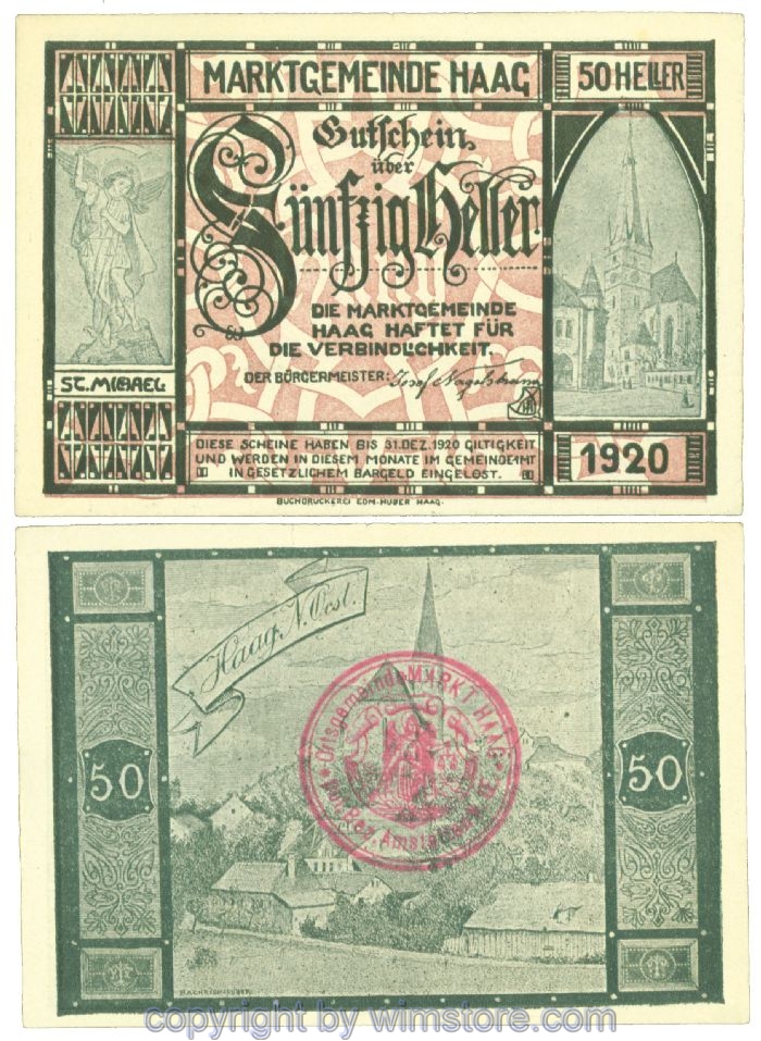 Haag (Markt), J00318IV5c, 50 Heller; 1-
