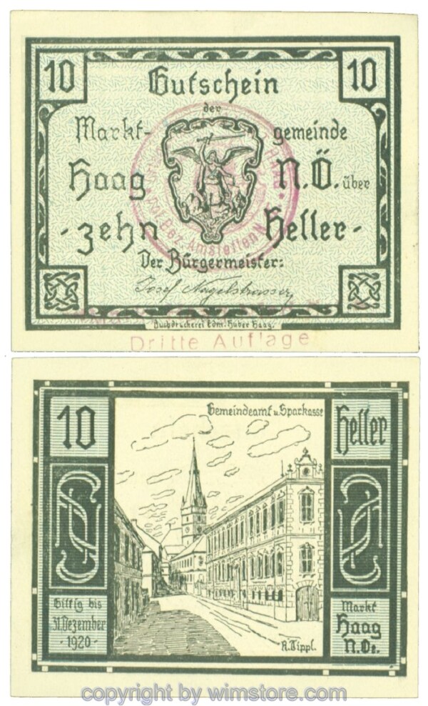 Haag (Markt), J00318VIb, 10 Heller; 1