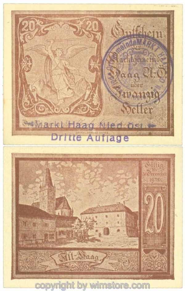 Haag (Markt), J00318VIb, 20 Heller; 1